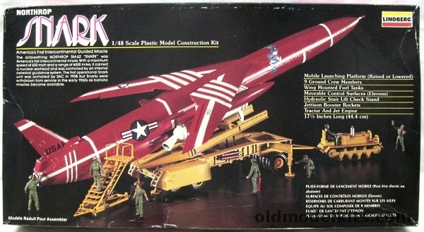 Lindberg 1/48 Northrop SM-62 Snark - Intercontinental Guided Missile, 687 plastic model kit